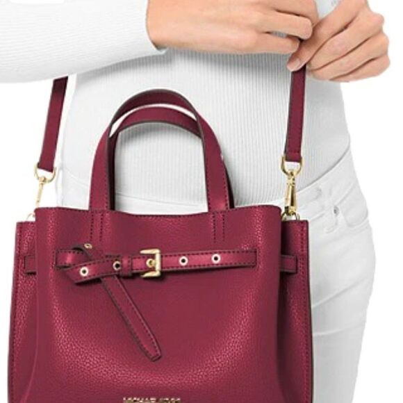 MICHAEL Michael Kors Emilia Small Pebbled Leather Satchel - Picture 2 of 3